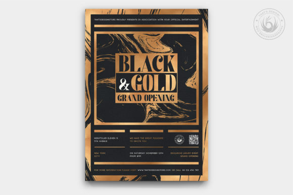 Black and Gold Flyer Template V24: A Designer's Toolkit