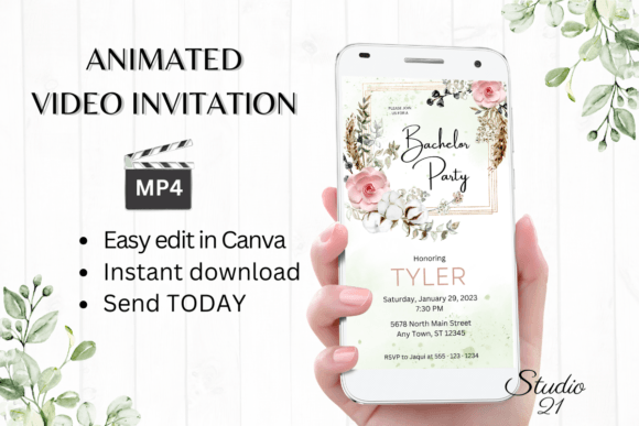 Boho Bachelor Party Invite W5122: A Modern Digital Solution