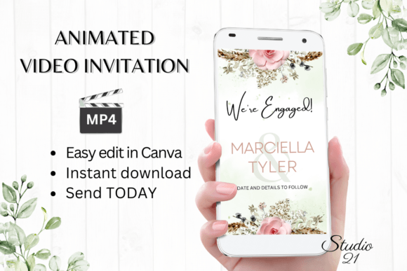 Boho Engagement Announcement W1126B: A Modern Typography Guide