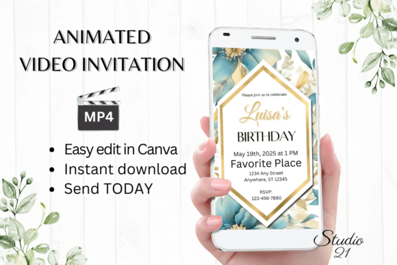 Classic Digital Birthday Invitation: Instant Style