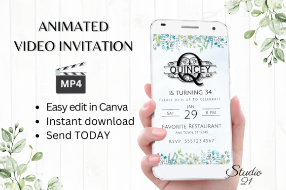 Elevate Your Event with the Monogram Letter Q Digital Invitation