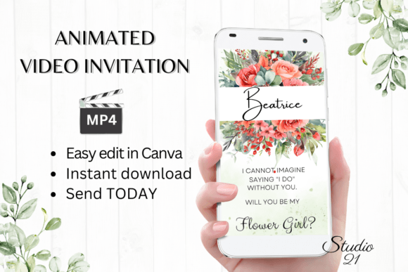Floral Flower Girl Proposal: Crafting Elegant Digital Invitations