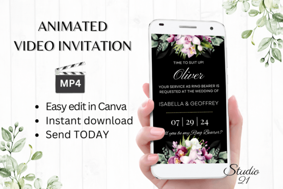 Orchids Ring Bearer Proposal W3459RB: The Digital Invitation That Changes Everything