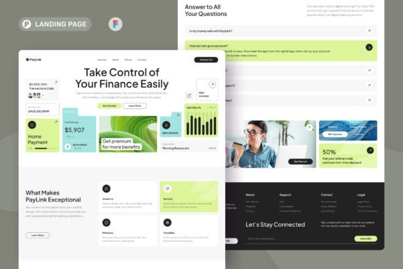 PayLink - Digital Banking Landing Page: A Fresh Approach
