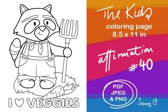 Raccoon Farmer I Love Veggies Vegan PNG: A Playful Design Asset