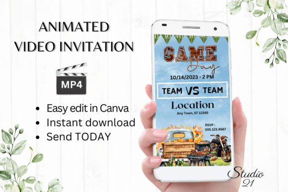 Score Big with a Digital Football Game Tailgate Party Invite