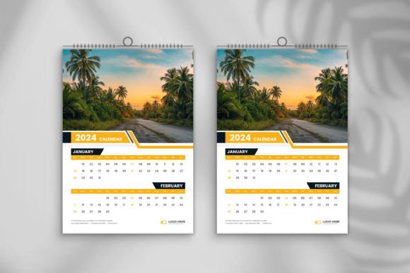 Streamline Your Year with the 2024 Wall Calendar Design Template