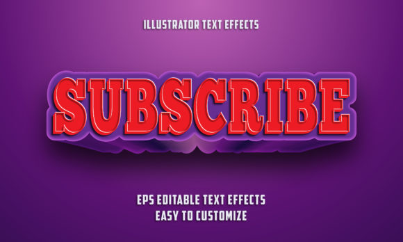 Subscribe Purple & Red Editable Texts: A Designer's Bold Asset