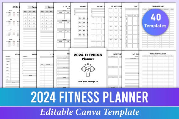 Transform Your Brand: The Power of the 2024 Fitness Planner Canva Templates