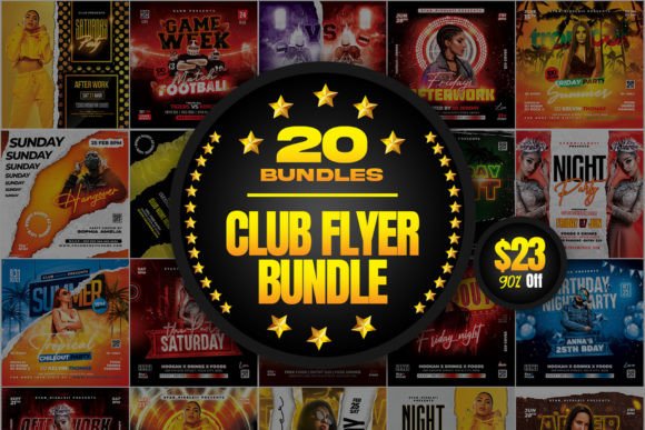 Unveiling the Night Club Party Flyer Bundle: 20 Captivating Designs