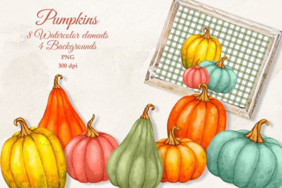 Watercolor Pumpkins: Your Ultimate Fall Design Collection